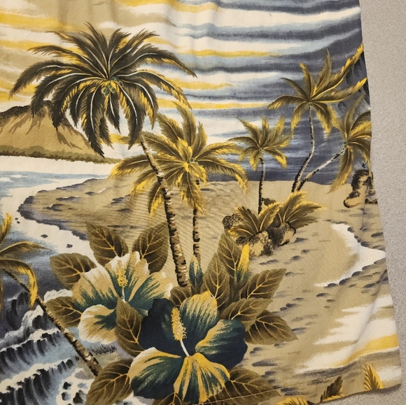 RJC VINTAGE HAWAIIAN ISLAND/POLYNESIAN BEACH COTTON BUTTON S/S MENS SIZE 3XL - Picture 12 of 12